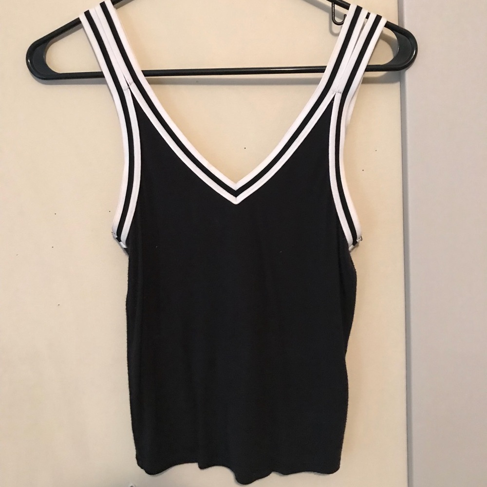 black and white tank top